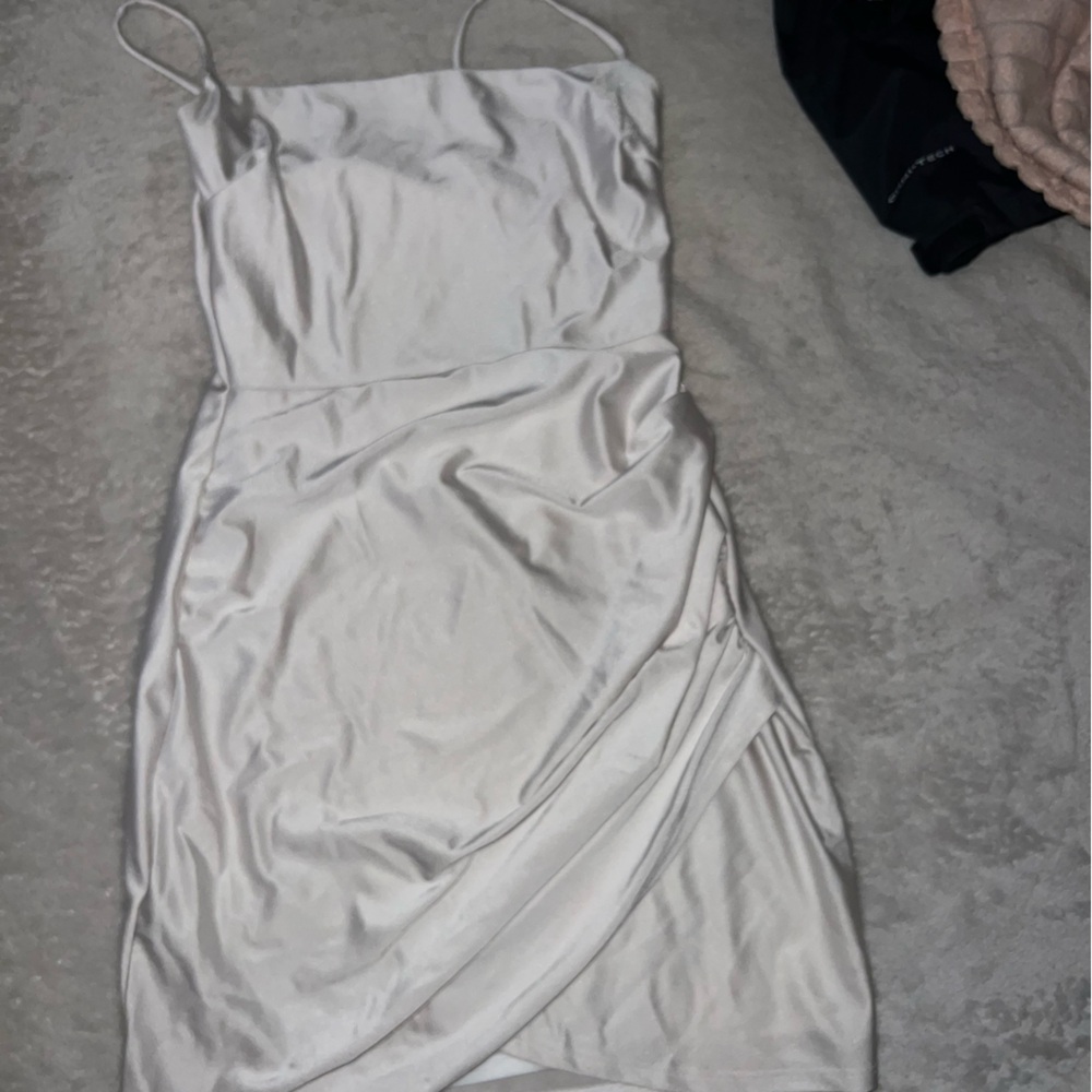 satin white dress
